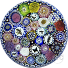 Miniature Michael Hunter Twists Studio 2025 Glass Art Paperweight Millefiori Closepack with Picture Murrine & Rose Canes