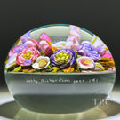 Cathy Richardson 2024 Glass Art Paperweight Flamework Pink and Purple Bouquet 1 of 1
