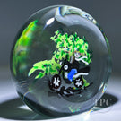 Early Michael Hunter Glass Art Paperweight Sculpture Daftie on Motorcycle