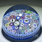 Miniature Michael Hunter Twists Studio 2025 Glass Art Paperweight Millefiori Closepack with Picture Murrine & Rose Canes