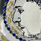 Richard Loesel x Renaud De Putter 2024 Glass Art Paperweight Hand-Painted Alexander the Great with Blue Ribbon Torsade (Copy)