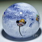 Early Michael Hunter Glass Art Paperweight Daftie Clown Ballon Murrine