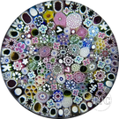 Damon MacNaught 2025 Magnum Glass Art Paperweight Complex Closepack Millefiori w/ Space Invader