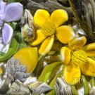 Gordon Smith 2025 Glass Art Paperweight Naturalistic Flamework Corn Snake with Perennials and Acorns