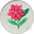 Antique New England Glass Co. (NEGC) Glass Art Paperweight Flamework Red Poinsettia