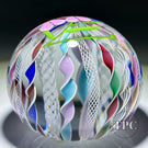 Early Michael Hunter Glass Art Paperweight Crown Style Design with Flamework Decoration
