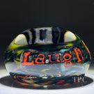 Stephen Boehme 2024 Glass Art Paperweight Figural Murrine Batman and Joker on Wig-wag