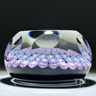 Peter McDougall Faceted Glass Art Paperweight Close Concentric Complex Millefiori