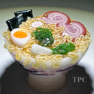 Aaron Rovner Buck 2024 Glass Art Sculptural Paperweight Large Loaded Bowl of Ramen