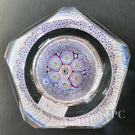 Whitefriars 1974 Faceted Glass Art Paperweight Patterned Complex Millefiori