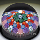 Michael Hunter 2023 Glass Art Paperweight Patterned Complex Millefiori with Rose Canes and Picture Murrine