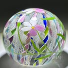Early Michael Hunter Glass Art Paperweight Crown Style Design with Flamework Decoration