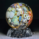 Jared DeLong 2023 Glass Art Marble Pacific Coast Tide Pool Series with Bioluminescent Barnacles & Flamework Kelp