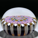 Damon MacNaught 2024 Glass Art Paperweight Concentric Complex Millefiori w/ Large Rose Center
