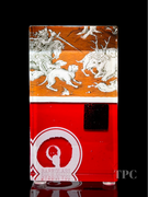 Damon MacNaught 2025 "Dualities #1" Glass Art Sculpture Slip Transfer Decorated & Coldworked