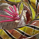 Michael Hunter 2023 Glass Art Paperweight Gold & Red Lizard