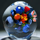 Collaborative Rick & Melissa Ayotte 2023 Glass Art Paperweight Double Flamework Fruit Bouquet