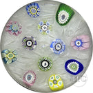 Perthshire Paperweights 1977 PP11 Glass Art Paperweight Spaced Complex Millefiori with Picture Murrine