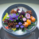 Ken Rosenfeld 2025 Magnum Glass Art Paperweight Flamework Fall Bouquet