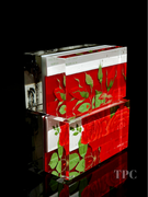 Damon MacNaught 2025 "Dualities" Diptych Self Portrait Glass Art Sculpture Slip Transfer Decorated & Coldworked