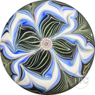 Orient & Flume 1979 Glass Art Paperweight Pulled Feather Torchwork Decoration