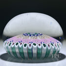 Damon MacNaught 2025 Glass Art Paperweight Concentric Complex Millefiori w/ Pink Moss Canes and Honeycomb