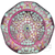 Caithness Whitefriars 1983 Glass Art Paperweight "Millefiori Star" on Transparent Pink Ground