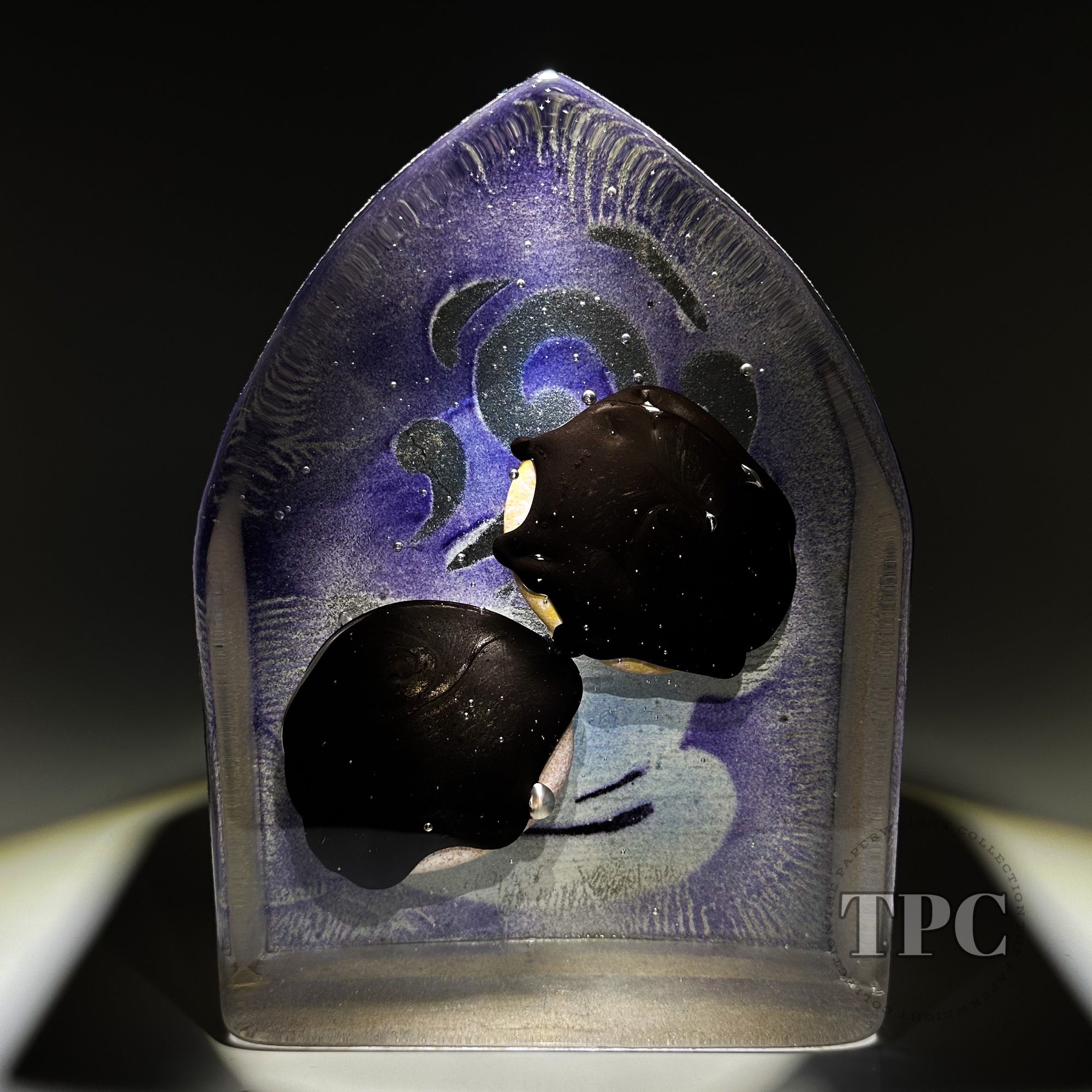 Stephanie Trenchard Encased Sand Cast Glass Art Sculpture Chocolate Cover Donuts & Hot Coffee