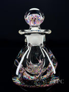 Peter Holmes for Caithness Glass Art Paperweight Bottle Colorful Frit Devils Fire