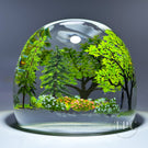 Alison Ruzsa 2024 Glass Art Sculpture Hand-Painted Enamels Lovers Forest Stroll