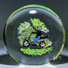 Early Michael Hunter Glass Art Paperweight Sculpture Daftie on Motorcycle