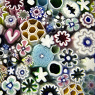 Damon MacNaught 2023 Magnum Glass Art Paperweight Closepack Complex Millefiori, Roses, Dogwood Blossoms, Hearts & More