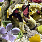 Gordon Smith 2025 Glass Art Paperweight Naturalistic Flamework Corn Snake with Perennials and Acorns