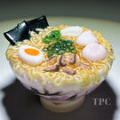 Aaron Rovner Buck 2024 Glass Art Sculptural Paperweight Large Loaded Bowl of Ramen