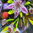 Ken Rosenfeld 2025 Glass Art Paperweight Double-Sided Flamework Flower Bouquet