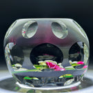 Perthshire Paperweights 1995E Faceted Glass Art Paperweight Flamework Flamework Roses