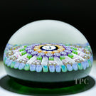 Perthshire Paperweights 1995 Glass Art Concentric Millefiori with Golfer Murrine Picture Cane