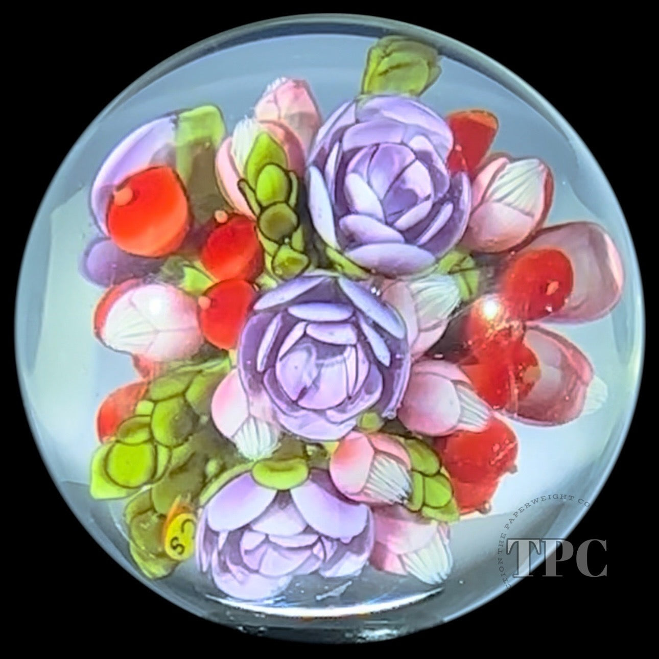 Clinton Smith 2025 Glass Art Marble All Over 360° Flower Bouquet