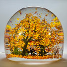 Alison Ruzsa 2025 Glass Art Sculpture Hand-Painted Enamels Falling Leaves