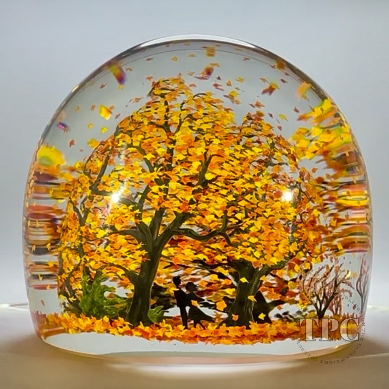 Alison Ruzsa 2025 Glass Art Sculpture Hand-Painted Enamels Falling Leaves