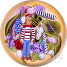 Clinton Smith 2025 Glass Art Paperweight Flamework Waldo Scramble