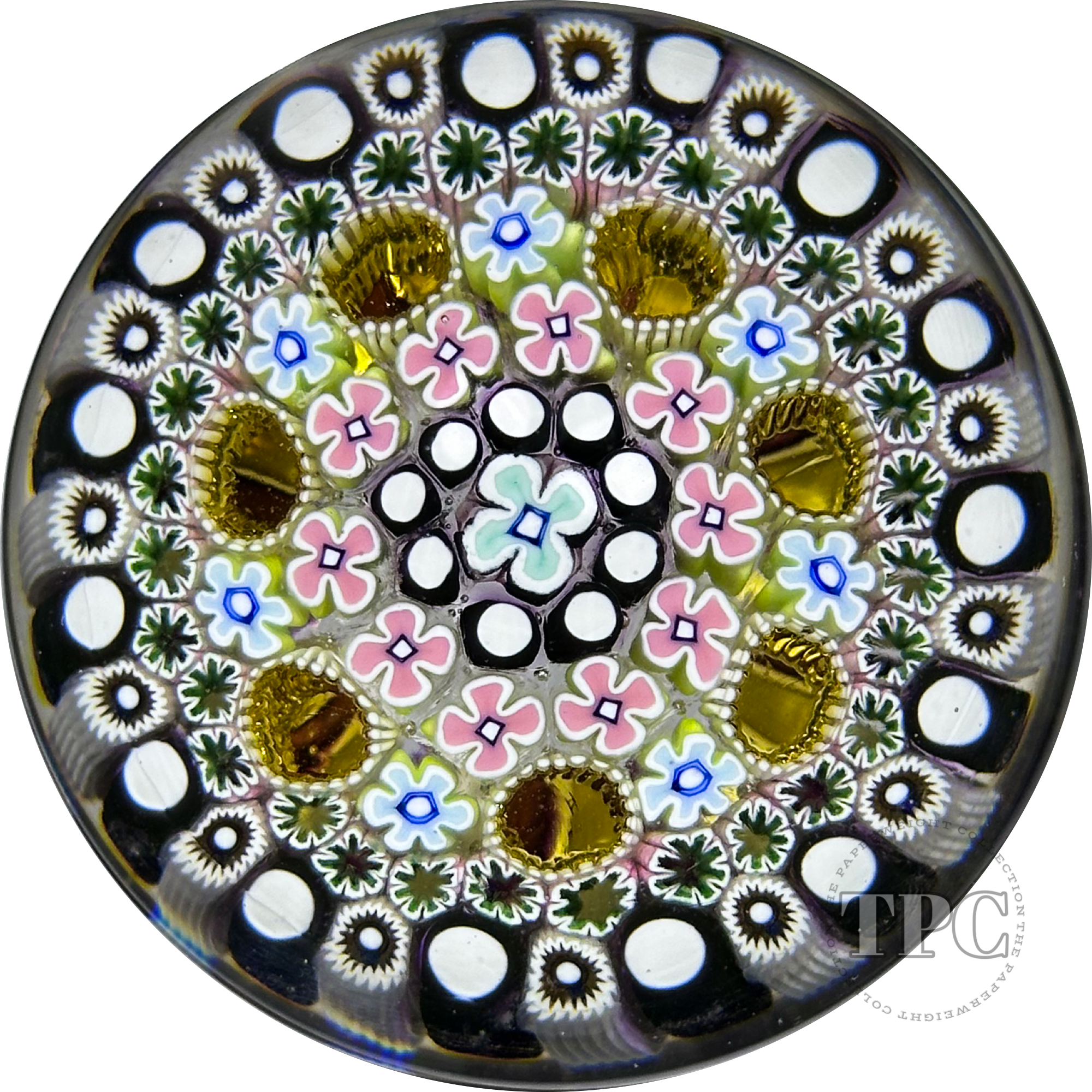 Damon MacNaught 2025 Glass Art Paperweight Patterned Concentric Complex Millefiori