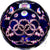 Whitefriars 1976 Glass Art Paperweight Olympic Games Patterned Millefiori on Blue