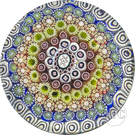 Antique Saint Louis Glass Art Paperweight Close Concentric Complex Millefiori