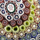 Antique Saint Louis Glass Art Paperweight Close Concentric Complex Millefiori