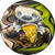 Stephen Boehme 2024 Glass Art Marble Figural Murrine Pizza Sloth with Colorful Wig-wag