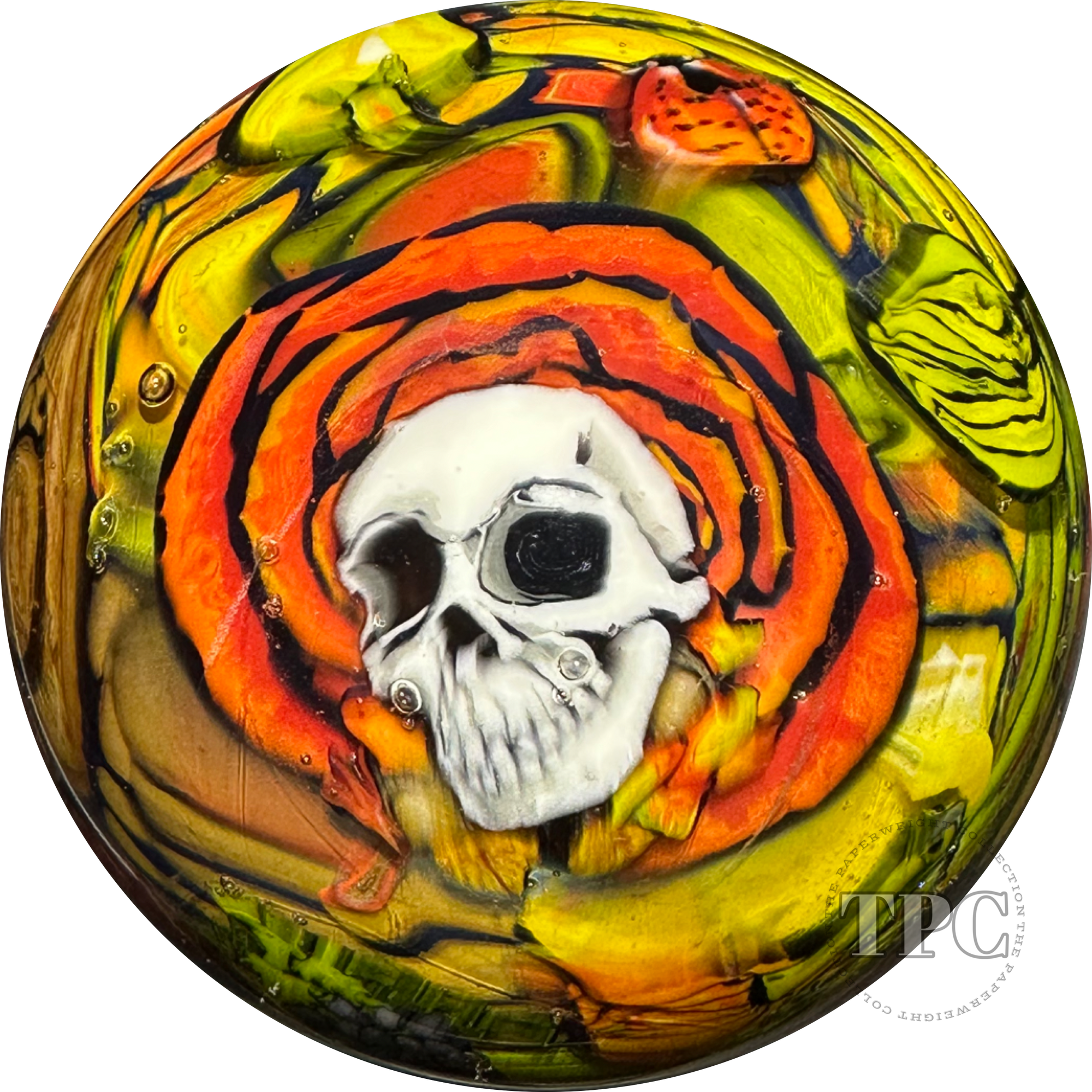 Robert Koch 2023 Glass Art Marble Rose Vortex with Numerous Complex Mu
