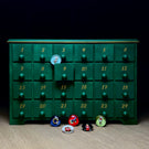 Exclusive Clinton Smith Limited Edition Glass Art Paperweight Advent Calendar (Green)