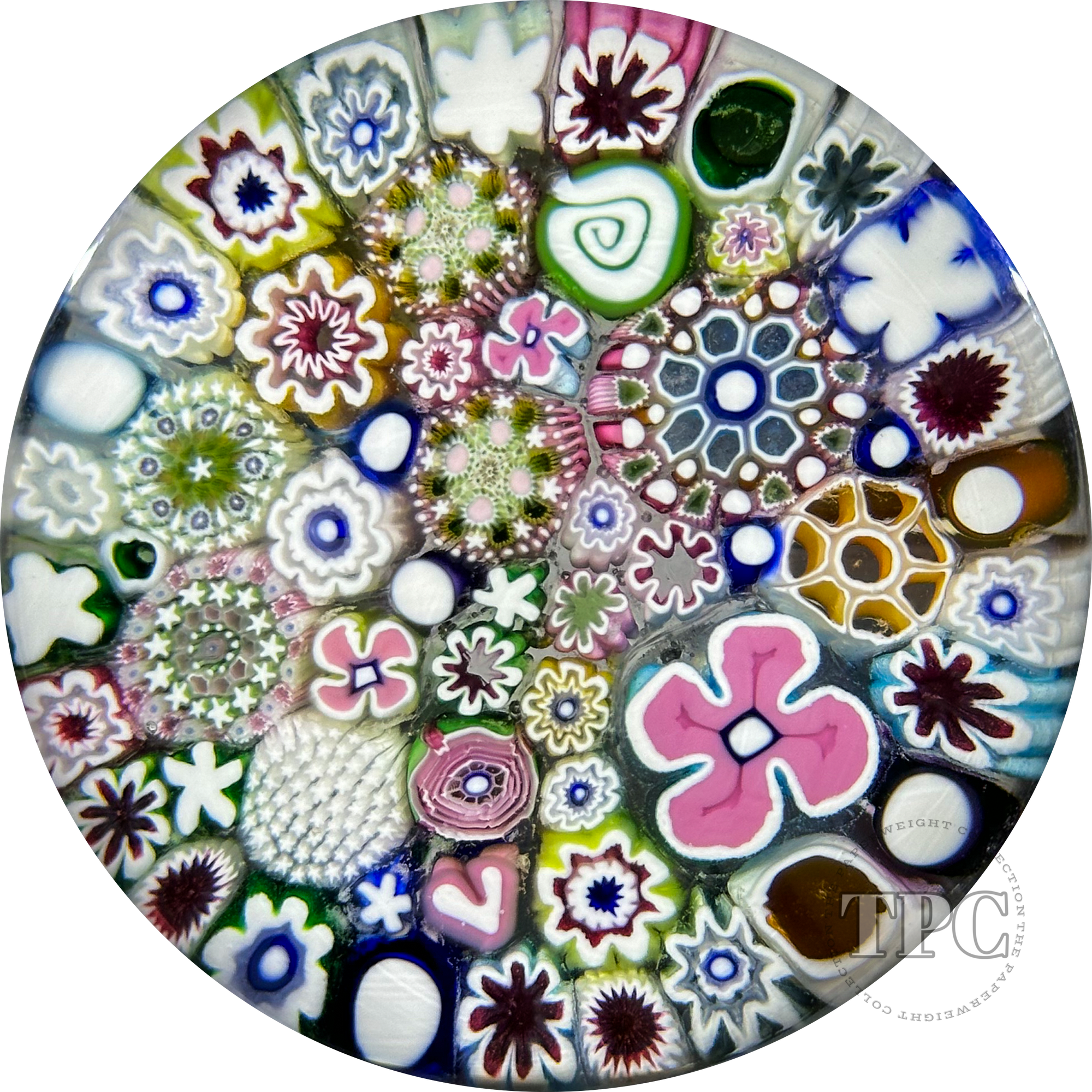 Damon MacNaught 2024 Glass Art Paperweight Closepack Complex Millefiori, Roses, silhouettes, Hearts & More