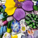 Drew Ebelhare 2022 Glass Art Paperweight Flamework and Complex Millefiori End of Day Scramble